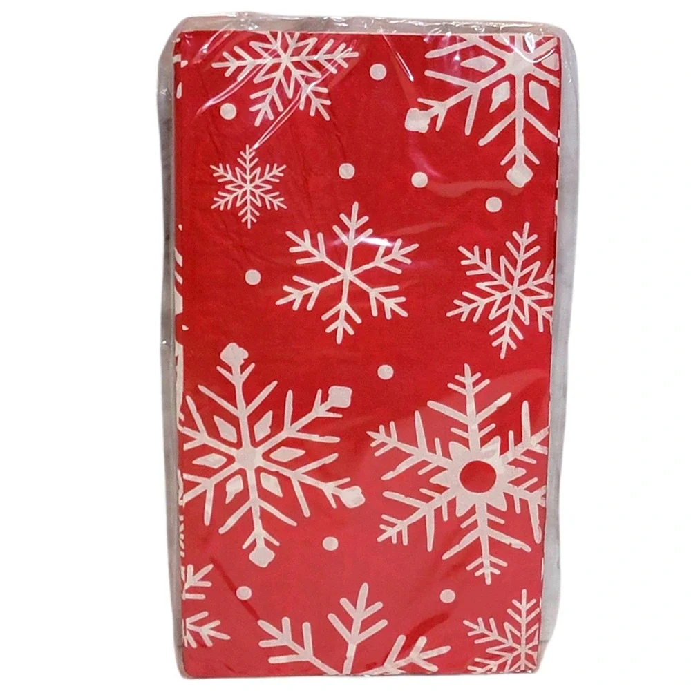 Holiday Time Snowflake Napkins 100 Ct Red White 2 Ply Christmas‎ Holiday Party